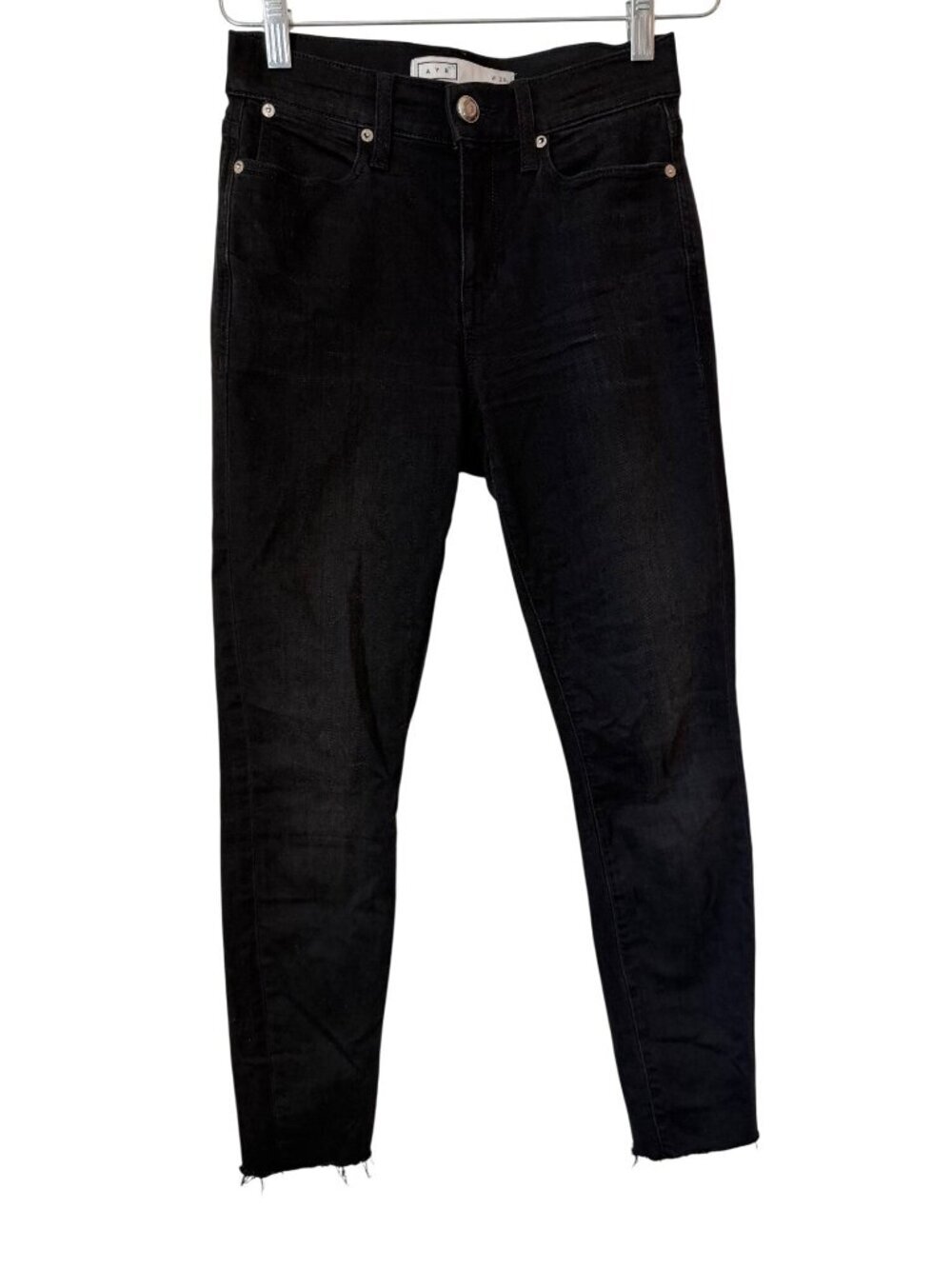 AYR The Chiller Eclipse Skinny Jeans Raw Hem Ankle Women's Size W25 L26